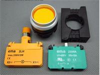 Push Button Actuator Switch Non-Illuminated Momentary • Yellow Flush Button • Black 35mm Flush Bezel [PB351MY]