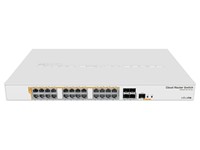 MikroTik Rack Mount Cloud Router Switch 24 Port POE 450W 4xSFP Ports, Switching Capacity:64Gbps, 10/100/1000 Ethernet Ports, ARM 32bit , CPU:98DX3236, Size of RAM:512MB, 802.3af/at, 443x300x44mm, 100~240VAC [CRS328-24P-4S+RM]