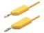 Test Lead - Yellow - 2M - PVC 1mm sq. -  4mm Stackbl 'Lantern' Banana Plugs  15A/60VDC  CATI (934065103) [MLN200/1 YELLOW]