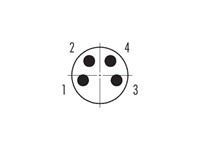 Circular Connector M8 Cable Male Straight. 4 Pole Sold Terminal. 5mm Max. Cable Entry IP67 [99-3383-00-04]