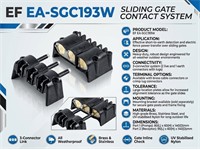 Sliding Gate Contact In-Line 3 Way, Heavy Duty Design For all Weather Types, Effective Short to Earth Detection Over Sliding Gates, 2 Live & 1 Earth Connectors with Lugs [EF EA-SGC193W]