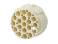 Circular Connector M23 Signal Male Crimp Insert CW- 19 Pole for 16x1mm/ 3x1,5mm Contacts - 8/10A @ 320VAC Max. [7003919101]