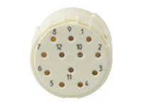 Circular Connector M23 Signal Female Crimp Insert CCW- 12 Pole for 12 x 1mm Contacts - 8/20A @ 500VAC Max. [7004912102]