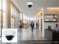 Dahua Dome IP Camera, 2MP, 2.7mm–13.5mm Vari Focal, 40m IR, 1/2.8” CMOS image sensor, Outputs 2MP (1920 ×1080)@25/30 fps, IP67, IK10, 12V DC, 122 mm × 93.4 mm. 0.68 kg [DHA IPC-HDBW2241RZS 2.7-13.5MM]