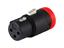 3P XLR Female Cable Connector Inline Low Cost with red End Cap [XLR3-11C-YJS-R]