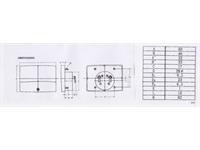 Panel Meter • measuring : AC Volts • Range : 300V • Shank 38mm • Size : 61x47mm [PM2 300VAC]