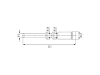 Circular Connnector M23 Power Male Crimp Machined Contacts and 2mm for 2,5-4mm Square Wire [7010942011]