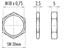 Fixing Nut Brass Nickel Plated - M18 x 0,75 - H = 2,5mm - Wrench size - 20mm [01-0146-001]