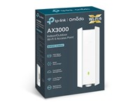 TP-LINK AX3000 Indoor/Outdoor WiFi 6 Access Point, Speed Rate:2.4GHz@574Mbps, 5GHz@2402Mbps, 1xGigabit LAN Port, Antennas:2.4GHz:2×4dBi, 5GHz:2×5dBi, Omada App, 802.3at PoE or 48V Passive PoE, Pole/Wall Mount, 280x106x56mm [TP-LINK EAP650 OUTDOOR]