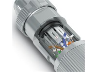 Circular Connector M12 X Cod Cable Male Cat6A 10GB P/S 8 Pole IDT Connection 9,7MM Cable Entry Shieldable (Phoenix 1411043) [SACC-M12MSX-8QO SH ETH]