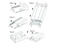 ** Discontinued ** RASPBERRY PI 3 MODEL B ONLY ALUMINUM CASE+LIGHT PIPE. WORKS WITH 2B BUT LIGHT PIPE OFFSET [CMU RASP PI 3B ALUMINIUM ENCLOSU]