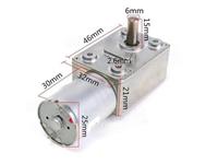 Reversible High Torque Turbo Worm Gear Motor JGY370 DC 12V 6RPM [BDD WORM GEAR MOTOR 12V 6RPM]