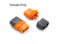 XT60I-F & XT60IPW-M BATTGO SMART LIPO Battery Connector 2Pole 35A 500VDC IP40 - Cable End Polarized Female/Male Gold Plated Bullet Terminals R/A (PCB) - With Cover/Boot [RC-XT60I-F/XT60IPW-M CONN PR]