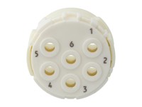 Circular Connector M23 Signal Male Crimp Insert - 6 Pole for 2mm Contacts - 20A @ 630VAC Max. [7003906101]