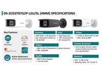 Hikvision ColorVu Bullet Network Camera 8MP 4mm Lens, Upto 40m, 2×1/1.8" Progressive Scan CMOS, 5120×1440, 32Kbps to 16Mbps, WDR, 1XRJ45 10M/100M Self-adaptive Ethernet Port, Pan:0°~355°, Tilt:-0°~90°, H.264/H.265, Upto 512GB Card Slot, IP67 [HKV DS-2CD2T87G2P-LSU/SL (4MM)]