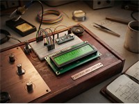 LCD 16X2 with Yellow LED Backlight (Not I2C) (Black Digits) [BDD LCD 16X2 - YELLOW BACKLIGHT]