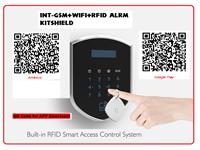 SHIELD DESIGN ,INTEGRA GSM+WIFI ALARM KIT WITH RFID AND TOUCH LCD SCREEN ,10 WIRELESS ZONES (8 SENSORS PER ZONE) +2 INDEPENDENT WIRED ZONES ,SUPPORTS MAX 8 REMOTES+10 RFID TAGS,NB : ALARM PANEL HAS  RELAY OUTPUT AND INCLUDES BUILT IN LI-ION BATTERY [INT-GSM+WIFI+RFID ALRM KITSHIELD]