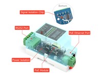 Industrial serial server, RS232 to RJ45 Ethernet, TCP/IP to serial, rail-mount support, with POE function [WVS RS232 TO RJ45 ETHERNET POE]