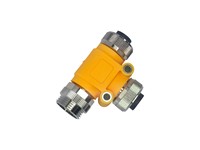 "T" Distribution Adaptor 7/8" 3 Pole Female Plug to Male and Female Receptacles (0906 UTP 303) [XY-906-UTP-303-ECN]