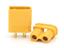 XT30U Battery Connector 2pole 30A - Cable End Polarized Male/Female 2MM Gold Plated Bullet Terminals. [RC-XT30U CONNECTOR PR]