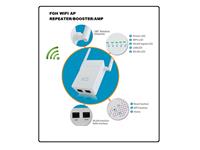 WIRELESS-N WIFI REPEATER/ SIGNAL BOOSTER , DUAL ANTENNAE , LAN AND WAN CABLE OPTION , WITH RESET AND WPS BUTTONS,FUNCTIONS AS REPEATER ,ETHERNET BRIDGE AND ACCESS POINT . [FGH WIFI AP REPEATER/BOOSTER/AMP]