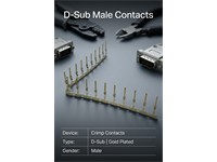 Gold Plated Male Crimp Contacts for D-Sub Connector [DCRP]