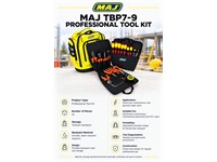 Major Tech 16 piece Tool Kit in Tarpaulin Backpack [MAJ TBP7-9]