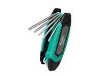 Folding Type Tamper-Proof Star Key Set (Metric) T9H-T40H (T9H/T10H/T15H/T20H/T25H/T27H/T30H/T40H) Tool Size: 113x32x39mm [PRK HW-122T]