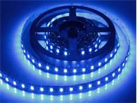 LED FLEXIBLE STRIP 12V ,SMD3528 120Leds-9.6W p/m BLUE 7-8LM  IP54 (NEW-PURE SILICONE) 8MM 5MT/REEL [LED 120B 12V IP54 PURE SIL 5MT]