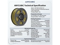 Anycubic PLA Silk Dual Filament 1.75mm 1KG Black Gold [ANYCUBIC-AHSC07-10]
