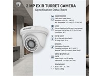 Hikvision 2MP IR Turret Dome Camera HD1080P, CMOS, 1920x1080, Internal Synchronization, 2.8/3.6/6mm Lens, True Day-Night, Smart IR, 20m IR, Switchable TVI/AHD/CVI/CBVS, IP6 [HKV DS-2CE56D0T-IRF]