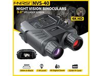 4K HD Digital Binocular Night Sight Device, 3.1 Inch High-Definition IPS Screen, 6X Electronic Zooming, 25mm Objective Lens Aperture, 300m in Complete Darkness [FNIRSI NVS40 BINOC NIGHT VISION]