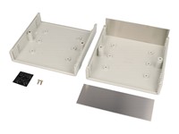 ABS Enclosure 134X135X50MM IP54 Aluminium End Plates [1598BGY]