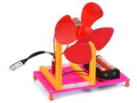 HELPS CHILDREN UNDERSTAND SIMPLE PHYSICS AND CIRCUIT KNOWLEDGE,IMMERSE THE TEMPERATURE SENSOR IN HOT WATER,OR INCREASING TO GREATER THAN 40 DEGRES ,CONNECTS THE CIRCUIT, AND FAN STARTS TO OPERATE  .Size: 120*75*132mm [EDU-TOY TEMP CONTROL FAN]