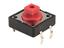 Tactile Switch • Form : 1A - SPST (NO)/4Termn • 50mA-12VDC • 260gf • PCB-ThruHole • Red • Case Size : 12x12 ,Height : 4.3,Lever : 0.8mm [DTSP24R]