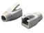 RJ4 8X8 Boot Grey Relief Modular Plug [MOD RJ45 BOOT GREY CAT7]