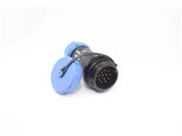 Circular Connector Plastic IP68 Screw Lock Cable End Receptacle 12 Poles Male 5A 400VAC [XY-CC211-12P-II-1C]