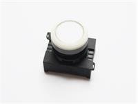 Push Button Actuator Switch Illuminated Latching • White Flush Lens • White 30mm Bezel [P301LWW]