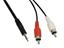 1.5m 3.5mm Stereo Plug to 2 x RCA plug Audio Patch Cord [PATCHC 3,5ST-2RCAP #TT]