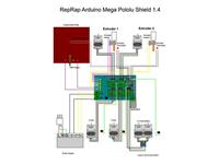REPRAP ARDUINO MEGA SHIELD FOR 3D OR CNC DRIVE CONTROL [GTC RAMPS 1.4 ARD MEGA SHIELD]