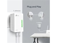 TP-LINK AV600 Powerline WiFi Extender Kit- Includes:1xWPA4220 & 1xPA4010, Wireless:WPA-PSK/WPA2-PSK, Interface:2x10/100Mbps Ethernet Port, Button:Pair- Reset-WiFi Clone, FREQ:2.4-2.4835GHz, 128bit AES, Windows 10/8.1/8/7/VISTA/XP, Mac OS, LINUX [TP-LINK WPA4221 KIT]