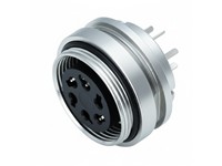 Circular Cable Connector Female M16 Panel 5 Pole Front Mount PCP Contacts IP40 [09-0316-90-05]