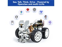 SunFounder Picar-X AI Video Robot Car Kit for Raspberry Pi 5/4/3B+/3B & Zero 2W (NOT INCLUDED), ChatGPT-4o Enabled with Voice Command & Video Recog, Python, Scratch, Camera, Mic, Rech Batt, Camera 5MP, Line/Object Following, Obstacle Avoidance [SUNFOUNDER PICAR-X]