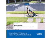 TP-LINK Tapo Solar-Powered PAN/Tilt Security Camera Kit - Camera 2K 3MP 1/2.8” CMOS, 4mm Lens, 2xbuilt-In Spotlights , Built-In Mic & SPKR, WiFi, Colour Night Vision, WDR, 3DNR, Micro SD Card Slot Max 512GB, AI Detection, IP65 [TP-LINK TAPO C610 KIT]