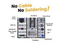 Electronic Development Board + Software Which Is Designed For Use In Maker Projects. Ten Detachable Modules Included. Includes A Protoboard You Can Use To Add Your Own Modules [PICOBRICKS BASE KIT]