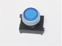 Push Button Actuator Switch Illuminated Momentary • Blue Raised Lens • Blue 30mm Bezel [P302MBB]