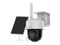 Hikvision 4MP 4G Solar PT Camera 2.8mm Lens, 30m IR, AOV Mode：24/7 Video Recording, 1/3" CMOS, CBR/VBR, SIM Card Type:Nano Sim, BLC/HLC/ 3D DNR, WDR, Built-in Mic & Spkr, 8W Solar Panel, 9000mAh Lithium Batt, Human/Vehicle Detection, IP66 [HKV DS-2CFSP4/4G (2.8MM)]