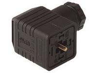 Valve Connector - Cube Female DIN43650-A - 3 Pole + Earth 16A 250VAC/VDC PG11 IP65 4 - 11mm OD Cable Entry BLACK (932545200) [GDMW3011CF BK]