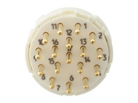 Circular Connector M23 Signal Male Solder Insert - 17 Pole, for 17x 1mm Contacts - 8A @ 400VAC Max. [7001917103]
