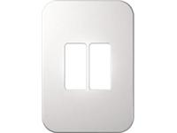Two Single Module Vertical Cover Plate (White) [V6105WT]